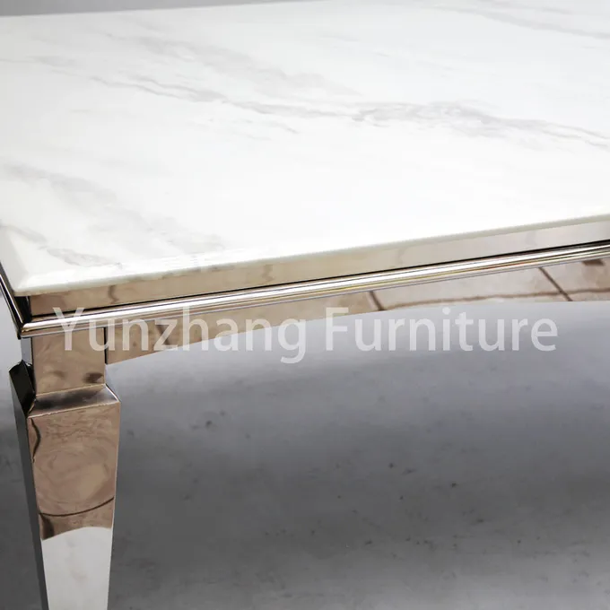 Marble / Glass Simple Design Dining Table Dining Room Set Furniture For Home / Hotel Use 3