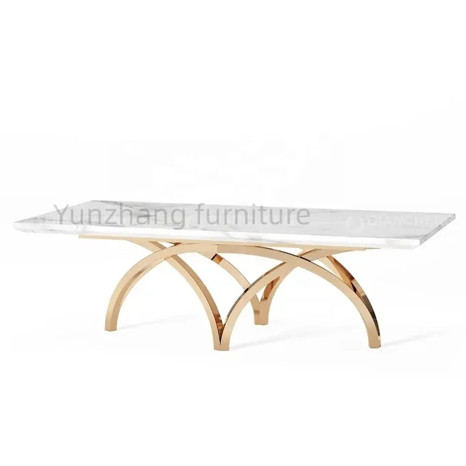 Elegant Stylish Gold Center Table For Living Room Simple Structure 4