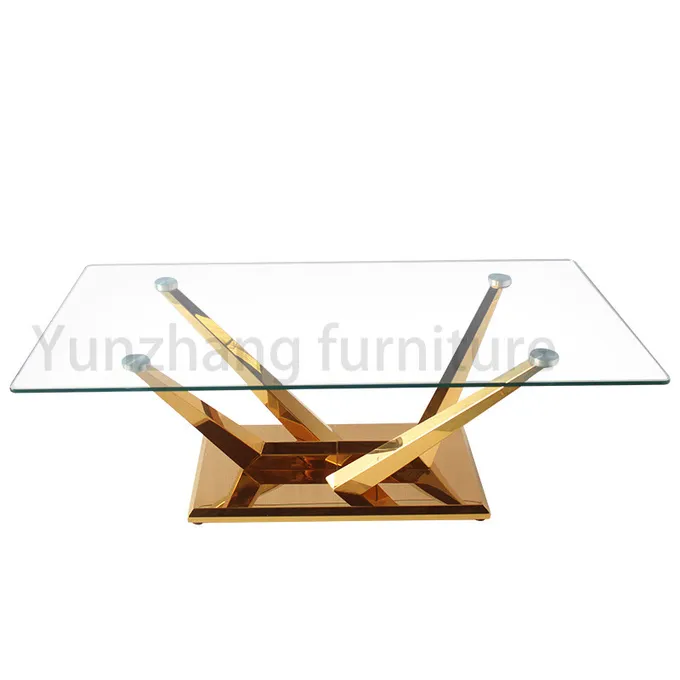 Unique Modern Rectangular Glass Dining Table 8 Seats For Family 0