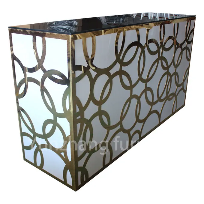 Premium Patterned Bar Table Locker Wine Rack Wedding Decoration Table 0