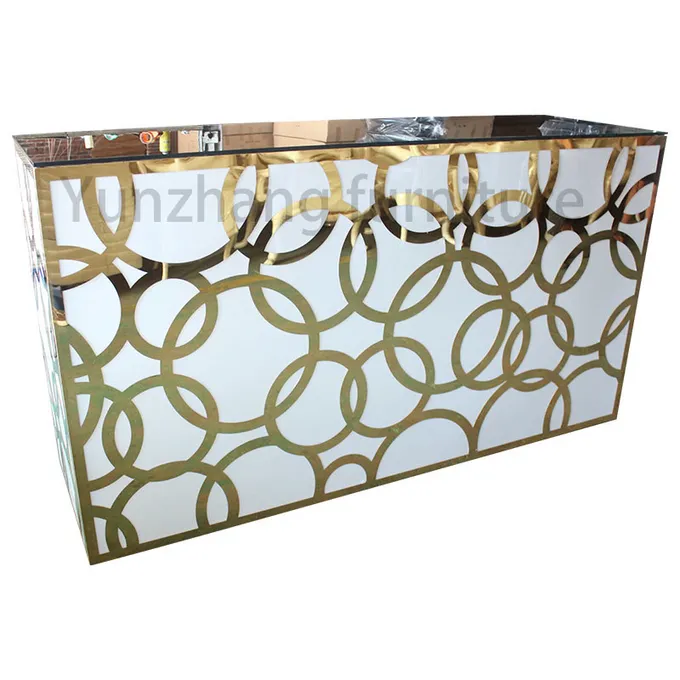 Premium Patterned Bar Table Locker Wine Rack Wedding Decoration Table 1