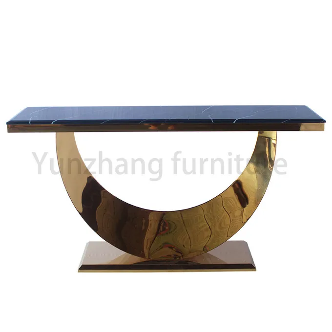 150cm Length Elegant Console Table With Sleek Base Practical Living Room Home Furniture 0