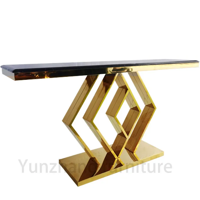 Luxury Console Table design Living Room Set Gold Base 1