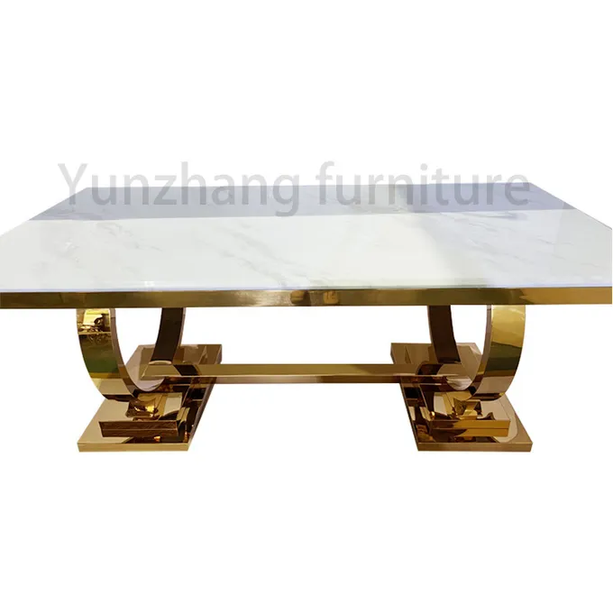 Marble Top Luxury Modern Dining Tables Rectangular For Home And Hotel 0