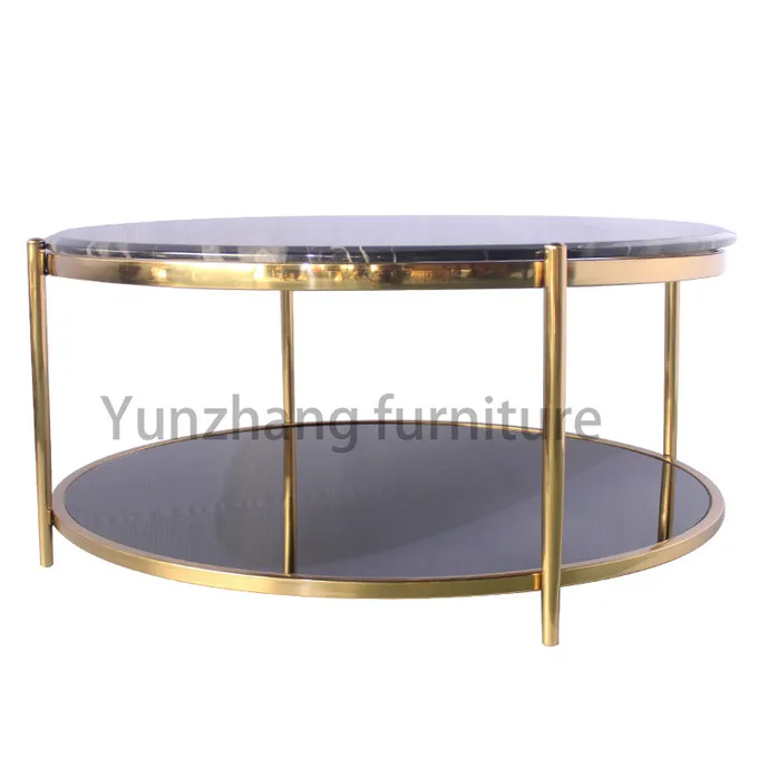 Medium Size Stainless Steel Table Home And Hotel Use With Marble Top 1