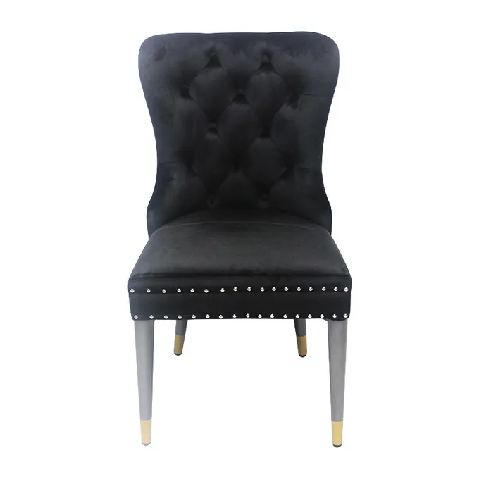 Black color dining chair hotel chair banquet 0