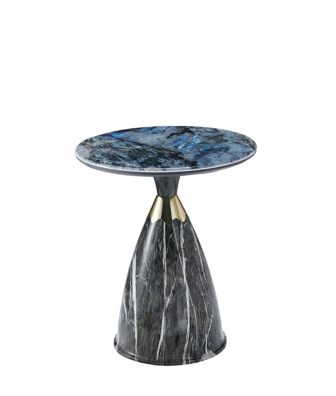 Modern glass center table stainless steel extendable tempered revolving golden coffee table Living room furniture 3