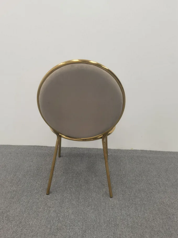 Brown velvet dining chair round Back Chair cheap round dining table and chairs 0