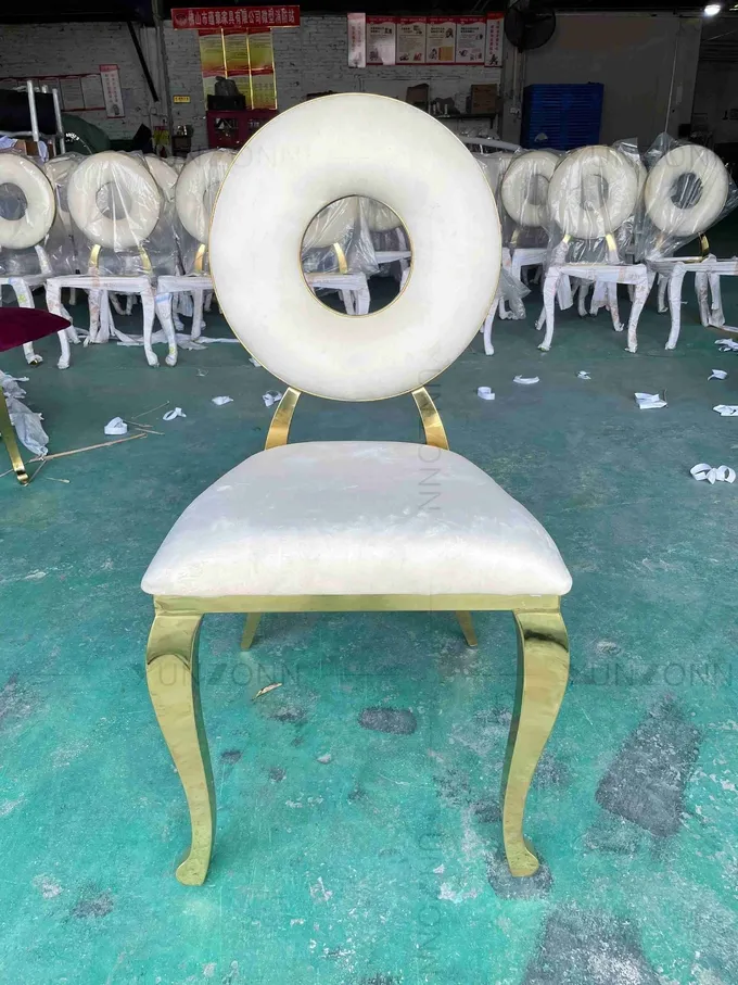 Round Back Dining Chairs Special Design Stackable Function Banquet Chairs 2