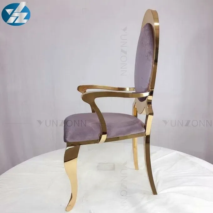 Factory direct sale  gold stacking banquet chair 5