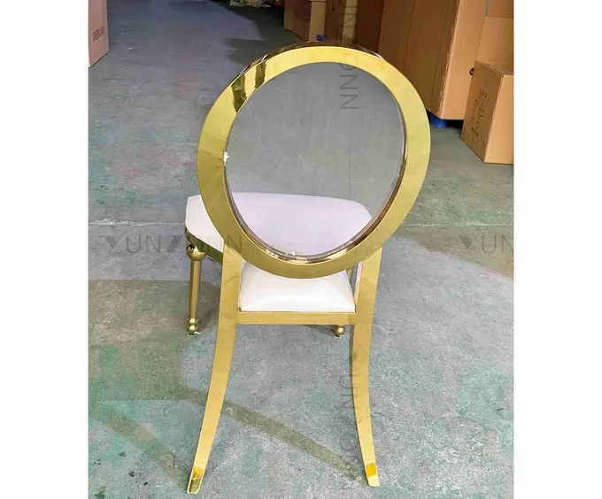 Acrylic Back event chairs dining chairs SS gold rental furniture 1