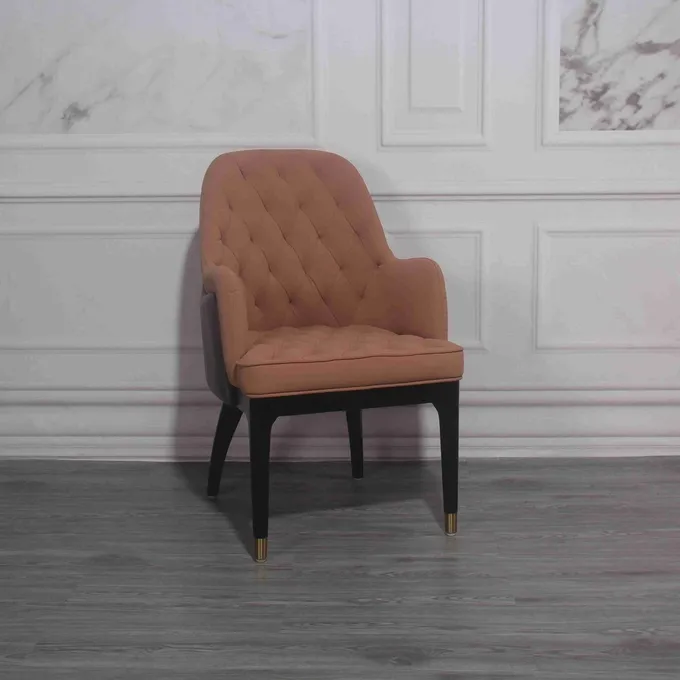 Thick Soft Velvet Fabric Dining Chair SUS201 With Elastic Sponge 0