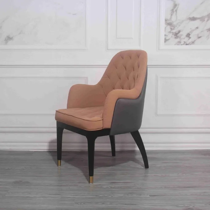 Thick Soft Velvet Fabric Dining Chair SUS201 With Elastic Sponge 3