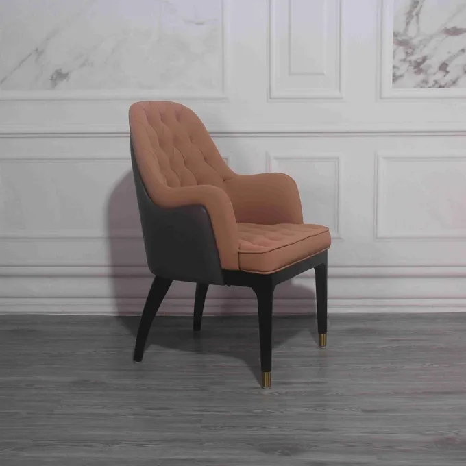 Thick Soft Velvet Fabric Dining Chair SUS201 With Elastic Sponge 2