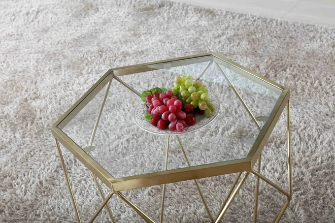 Stainless Steel Modern Glass Coffee Tables Stylish Tea Table Living Packing Pearl Room 5