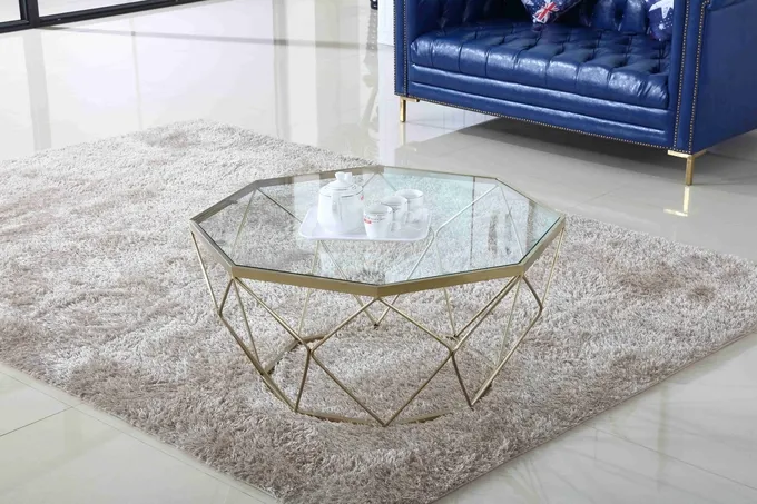 Stainless Steel Modern Glass Coffee Tables Stylish Tea Table Living Packing Pearl Room 1