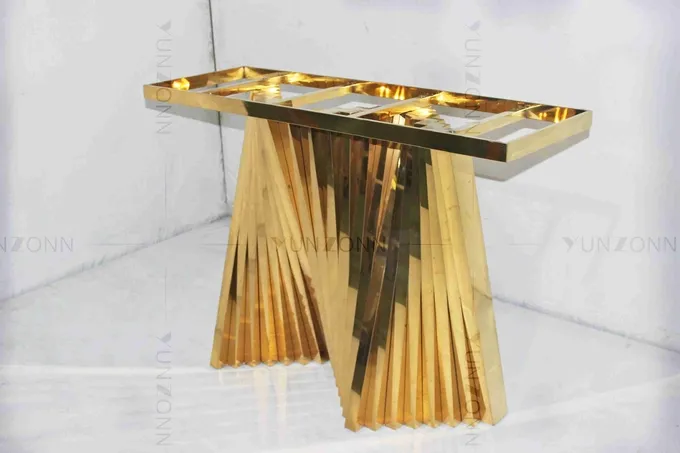 Hollow Out Pattern Marble Gold Plated Side Table Carving Design Storage Cabinets 0