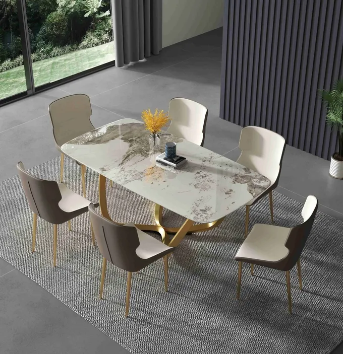 Bright Modern Rectangular Dining Tables Italian Simple Home Rectangle Breakfast Table Set 1