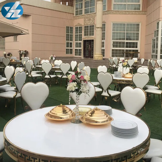 Event Heart Shaped Dining Chairs Wedding Banquet Chair Hotel Royal 50X59X102 3