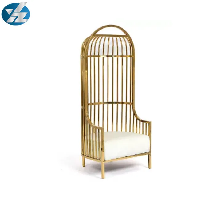 Colorful Gold Birdcage Chair Bride And Groom Chairs 10KGS 201 Stainless Steel 1