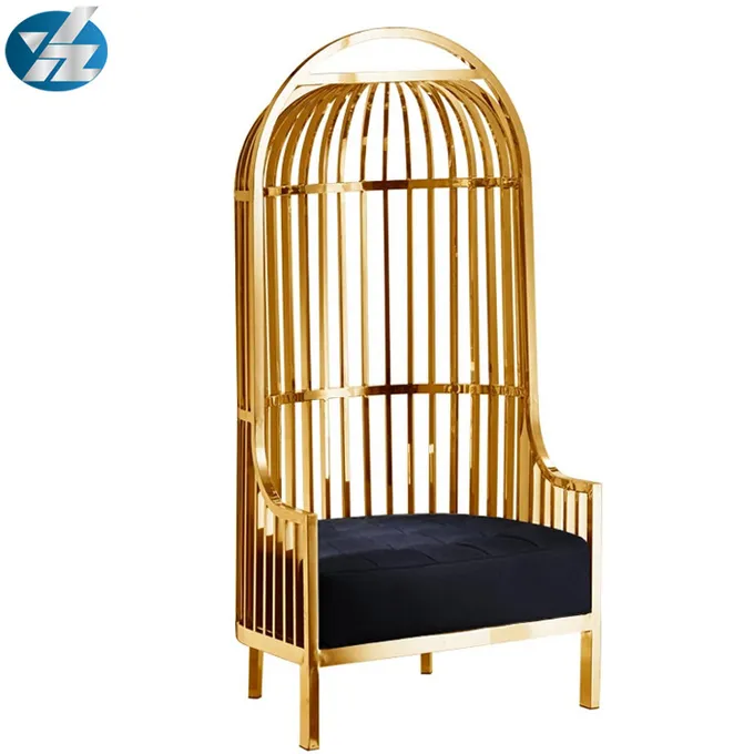 Colorful Gold Birdcage Chair Bride And Groom Chairs 10KGS 201 Stainless Steel 0