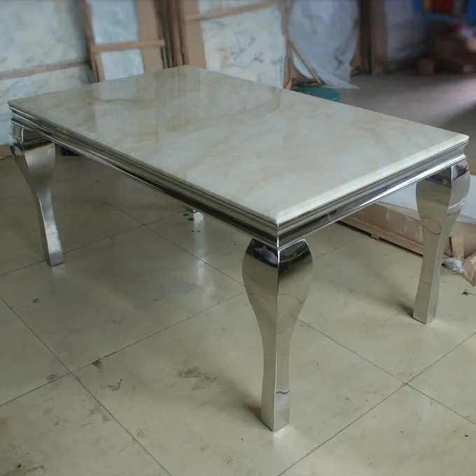 European Silver Wedding Banquet Tables 150X90X75 Dining Room Table 1