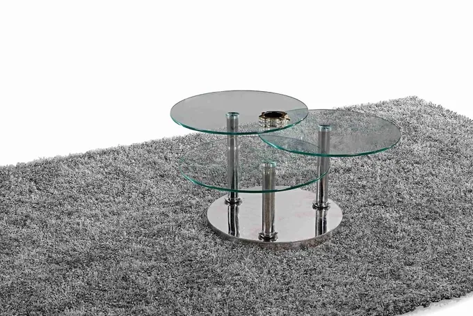 Central Classic 3 Glass Coffee Table Stylish Tea Table Light Luxury 0