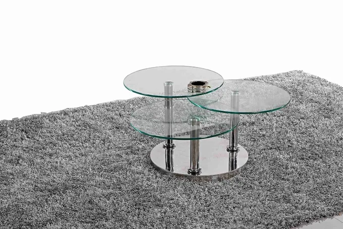 Central Classic 3 Glass Coffee Table Stylish Tea Table Light Luxury 1