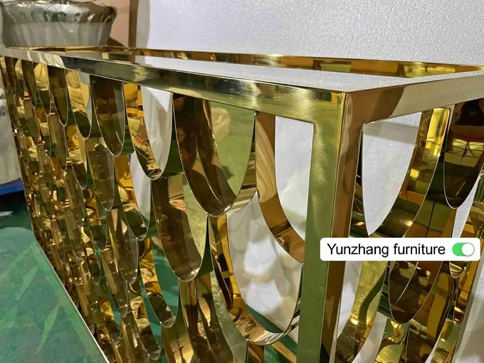 Gold Color Metal Bar Table Console Table 150cmx40cmx80cm 201SS 1