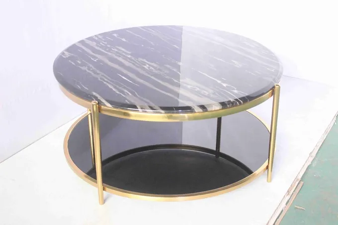 Modern Luxury Balcony Leisure Round Marble Coffee Tea Table for Small Apartment 1